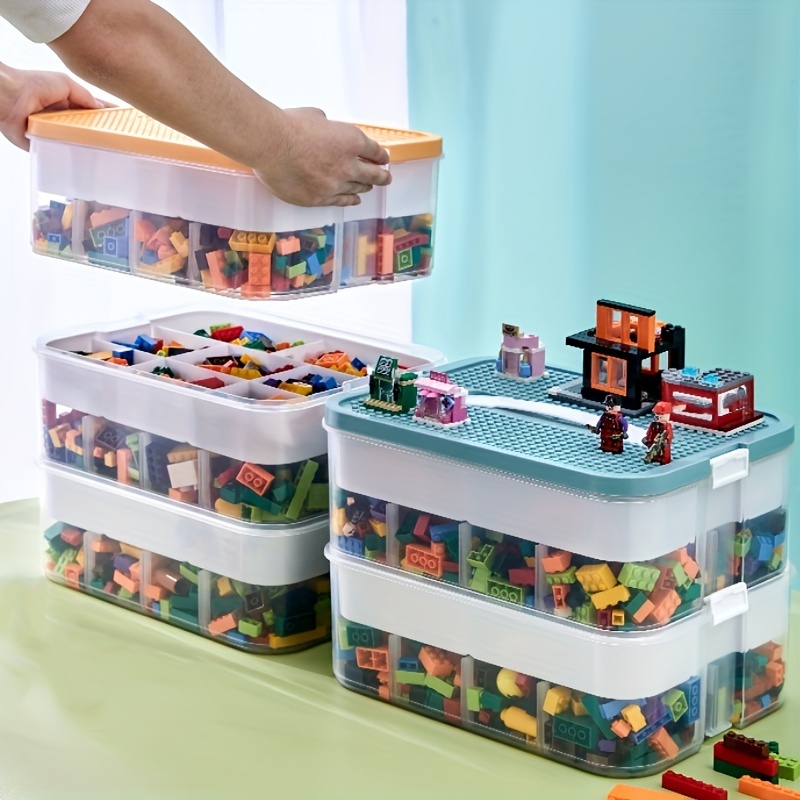 Puzzle Storage Box Toy Building Block Sorting Box - Temu