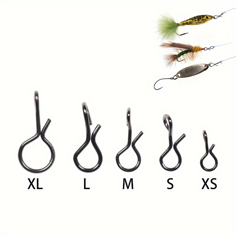 200pcs Fly Fishing Snap, Quick Change Lock Clip For Lures Connection,  Fishing Accessories
