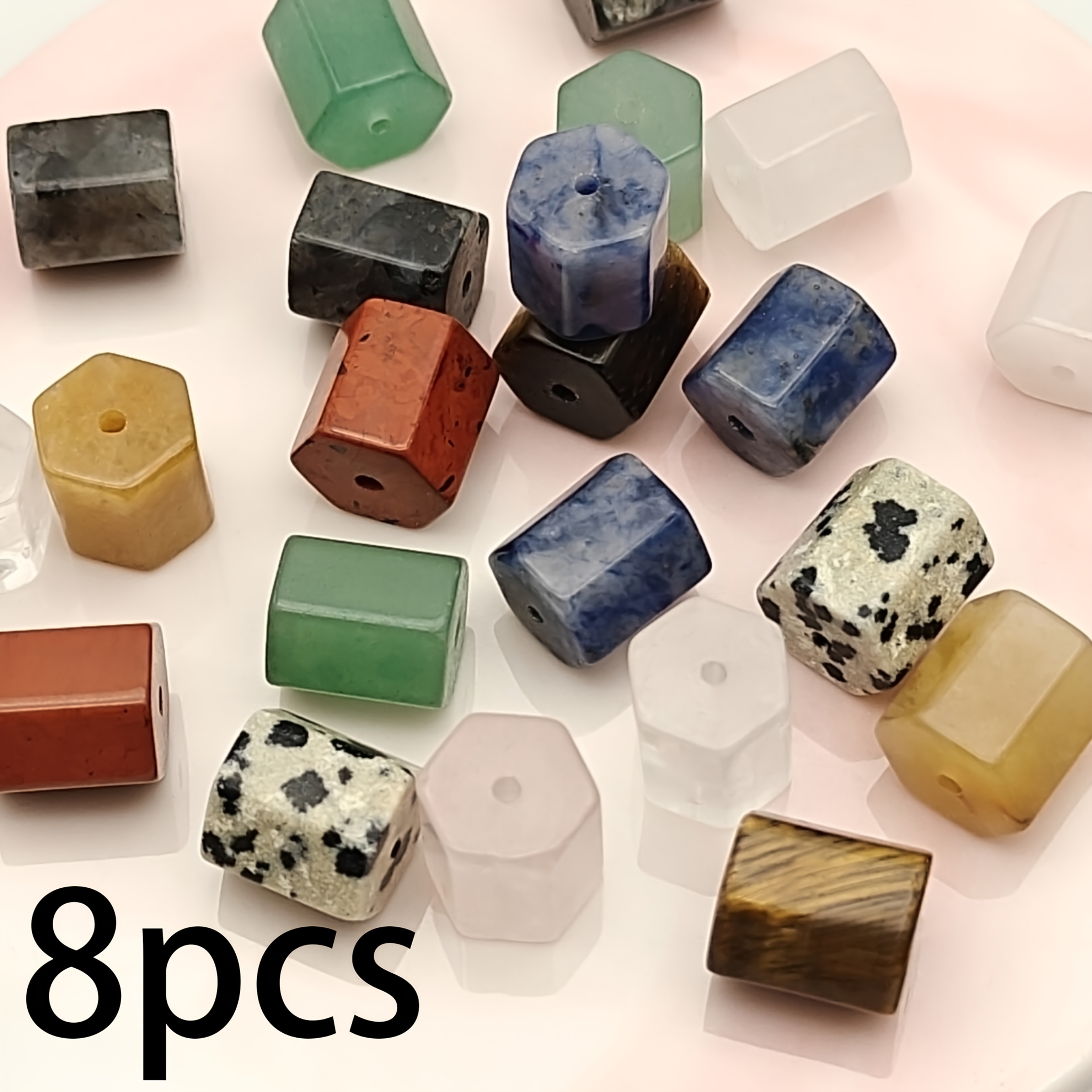 TEMU Perles en naturelle pour loisirs créatifs DIY - Perles libres multicolores de et tailles assorties, fournitures de aux pour la fabrication, les