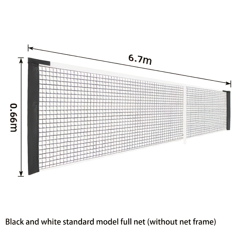 TEMU Filet de Pickleball Portable, 6.7M Taille de Standard, Système de Filet de Pickleball Adapté à l'Entraînement en Extérieur