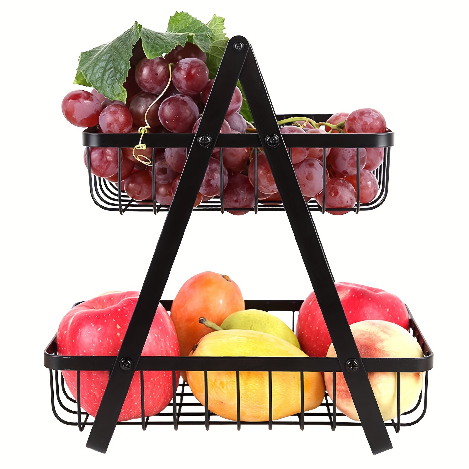 TEMU 2-tier Heavy Duty Fruit Basket Fruit Bowl Bread Basket Vegetable Holder For Kitchen