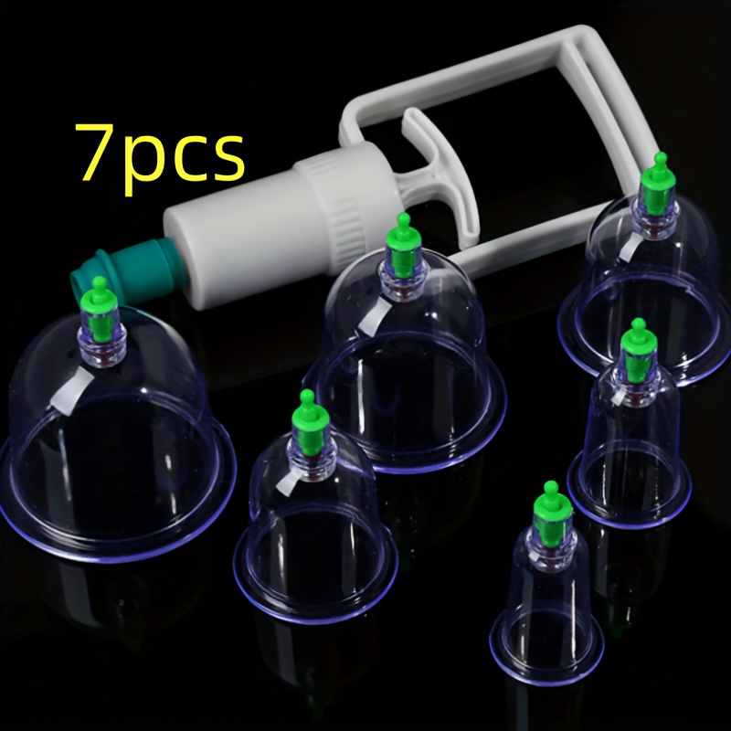 7pcs Manual Cupping Set - Professional Vacuum Suction Cup Body Care Massage Tool - Home Use Cupping Kit