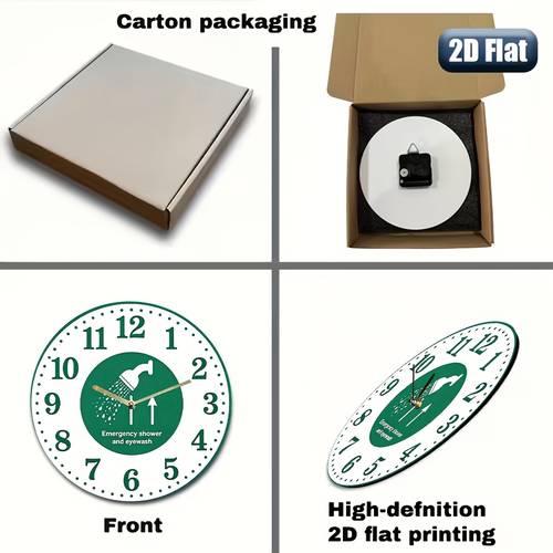 1 large modern minimalist green white acrylic shower clock with numbers large round bathroom clock suitable for shower bathtub kitchen office battery free operation no included 2d flat