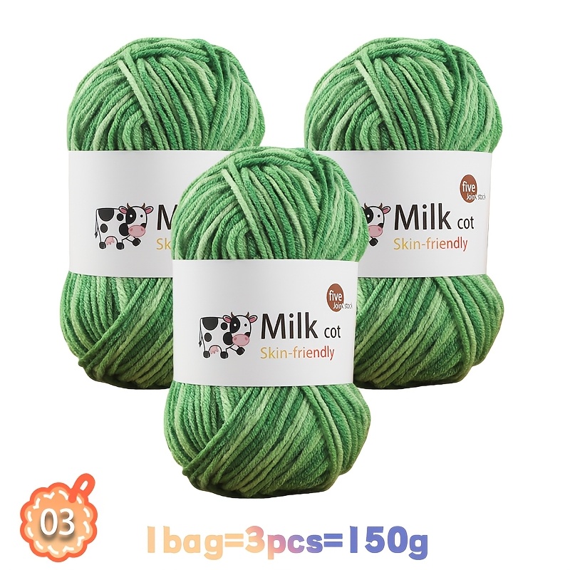 TEMU Fil à Tie-dye Dégradé Coloré pour Matériel de Tricot Fait Main DIY. Convient pour Tricoter des Pulls Chauds, Bonnets, Écharpes, Vestes, Châles,