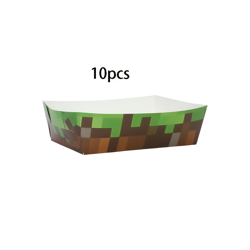 Image of Sets Of 10, 20, Or 50 Paper Trays And Brown, Perfect For Serving Snacks Like Popcorn, Fries, And More At A Video Game-themed Birthday Party Halloween Christmas Thanksgiving