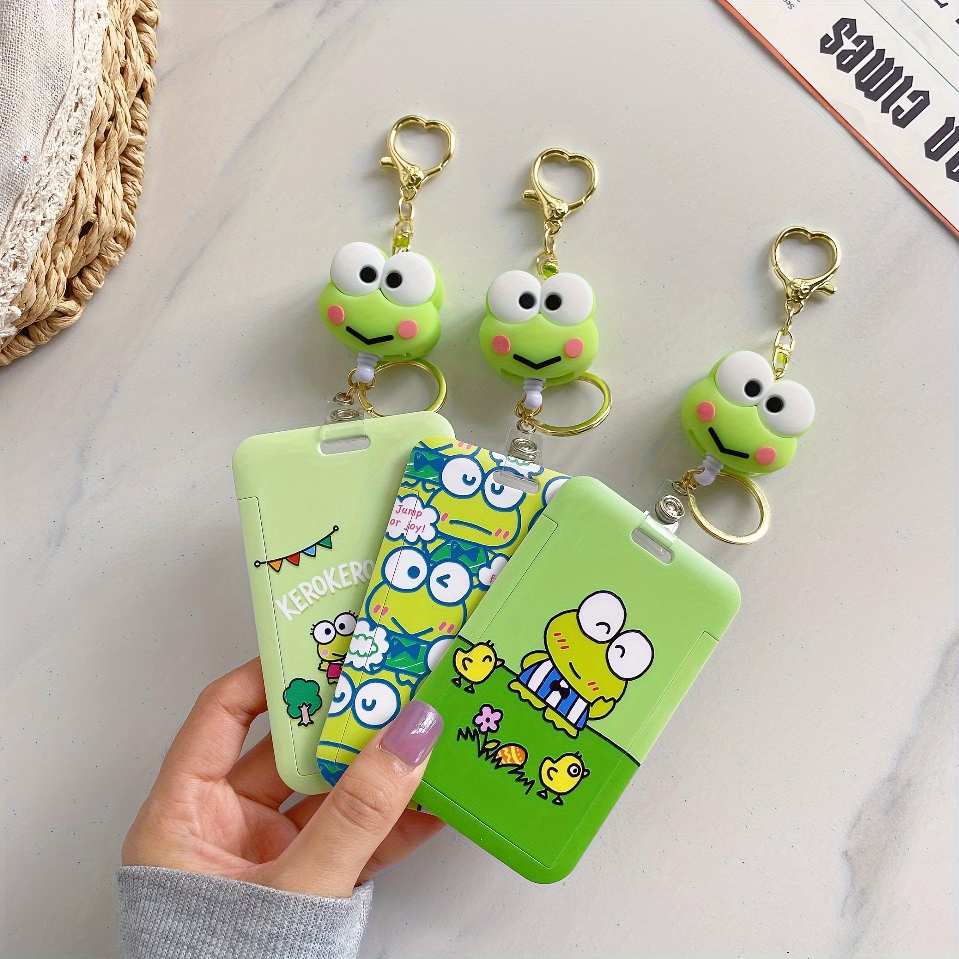 Buy Cratoon Frog Keroppi Badge Reel Retractable ID Card Badge Holder with  Alligator Clip Green Frog Name Badge Holder for Student Nurse Employee  Coworker (BRL Keroppi) Online at desertcartAntigua and Barbuda