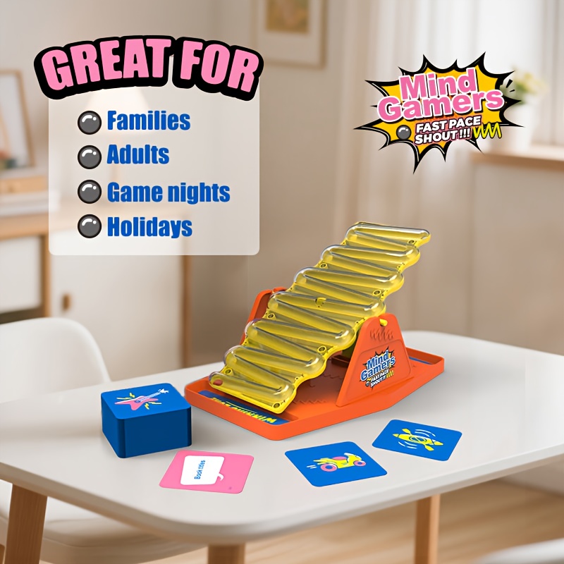 Rocking   Board Game - Fast-    with     mechanism, Question Cards - Fun     for Kids & Adults Ages 6+ - Birthday, Classroom, Party Games - Durable Plastic Construction, Group Entertainment,   Design, Sturdy Base,  