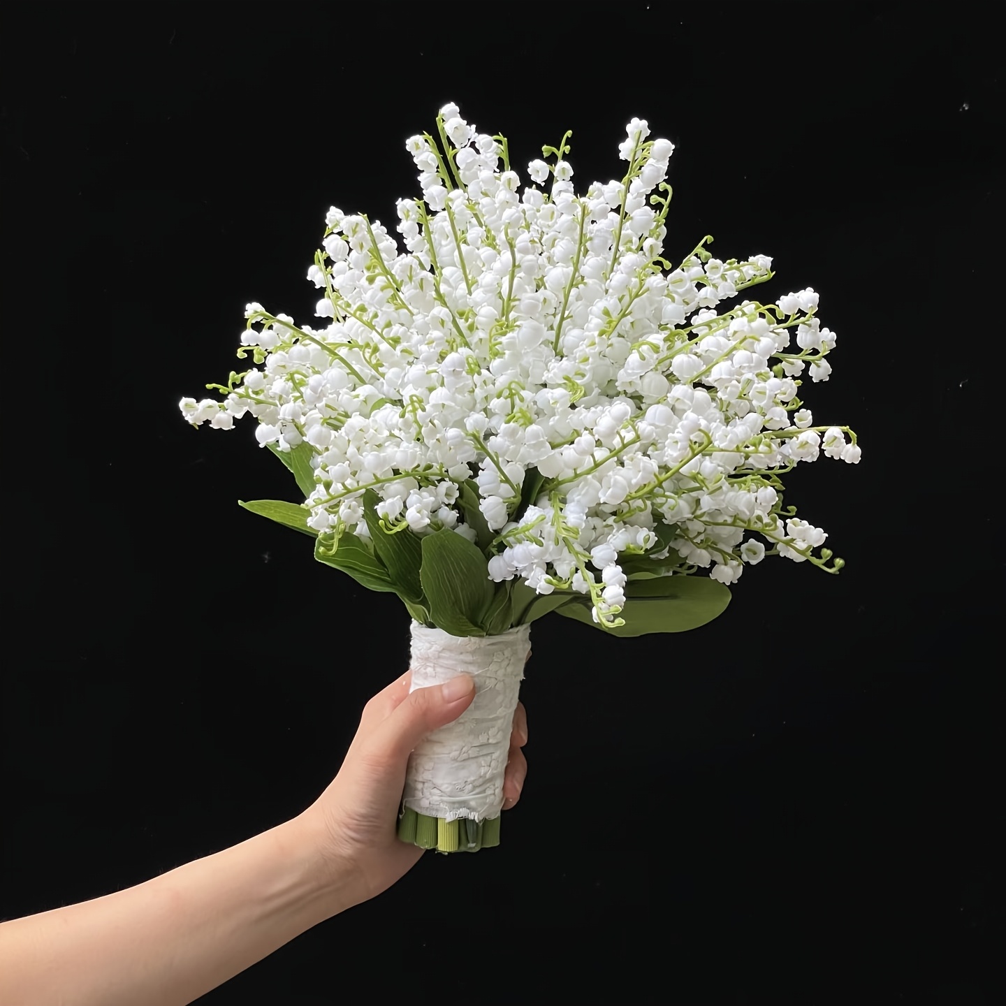 48 mini maiglöckchen künstliche blumen realistischen weißen