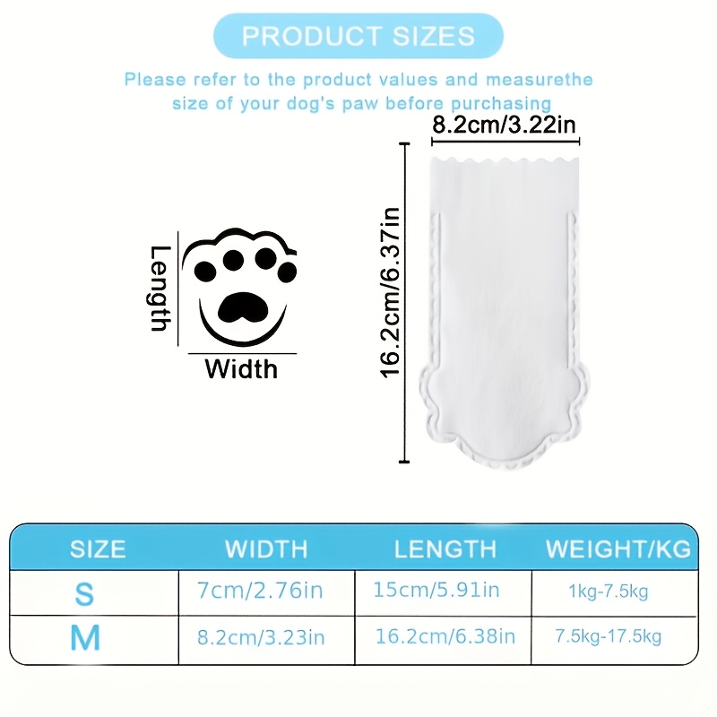 20pcs Disposable Pet Foot Covers with Bandages for Closure
