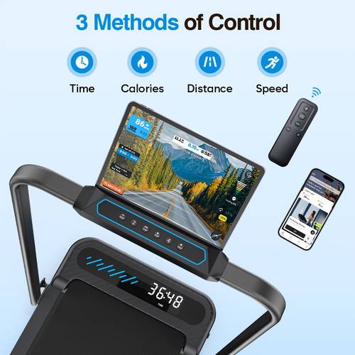 a versatile 3 in 1 folding treadmill designed for walking featuring incline a weight capacity of 145kg and speed settings from 1 0 to h this under desk treadmill with an led display remote control without battery