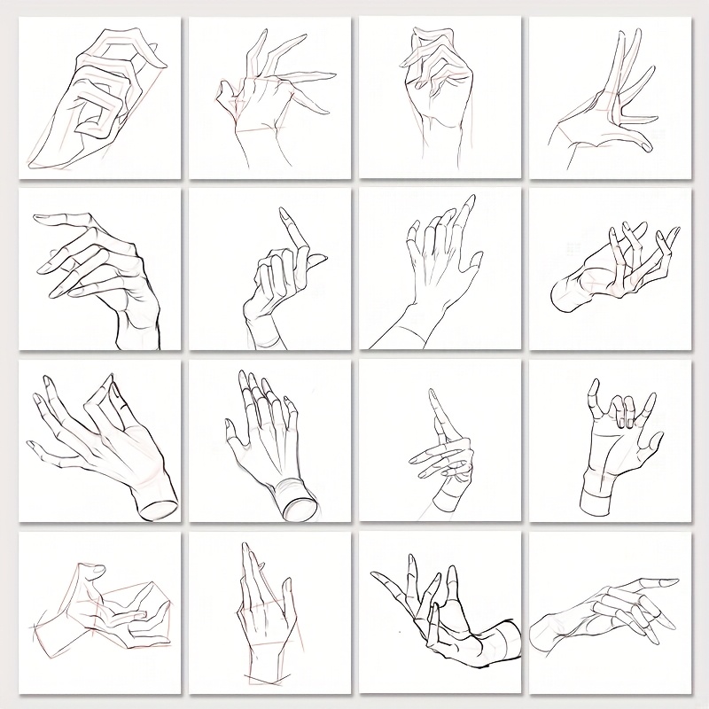 70 Sheets Of Hand Practice Paper For Art Students, Drawing Sketch Tracing Stickers, -adhesive Notebook Journal Decoration