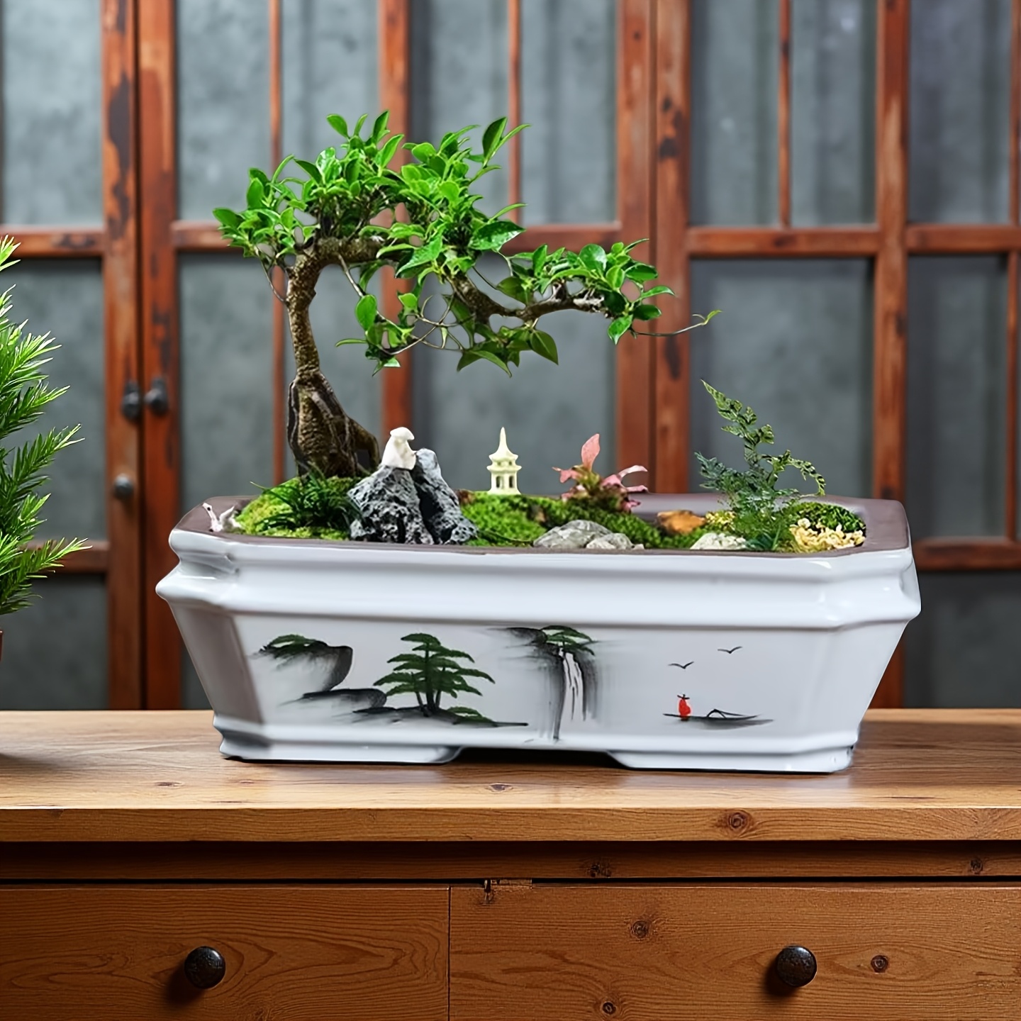 1pc vintage country resin flower pot, statue ornament decoration, with  drainage hole, suitable for outdoor indoor plants, succulents, flowers and  , suitable for gardening enthusiasts, without - patio, lawn & garden - Temu