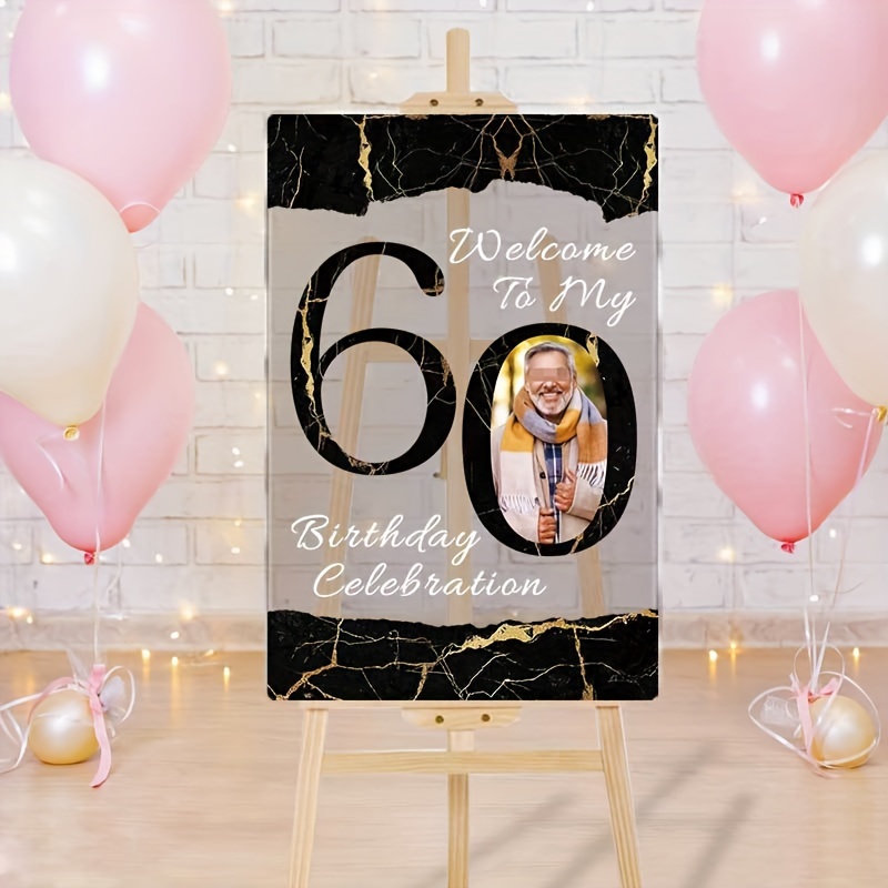 

60th - , Personalized Decoration, No Needed, 16x24