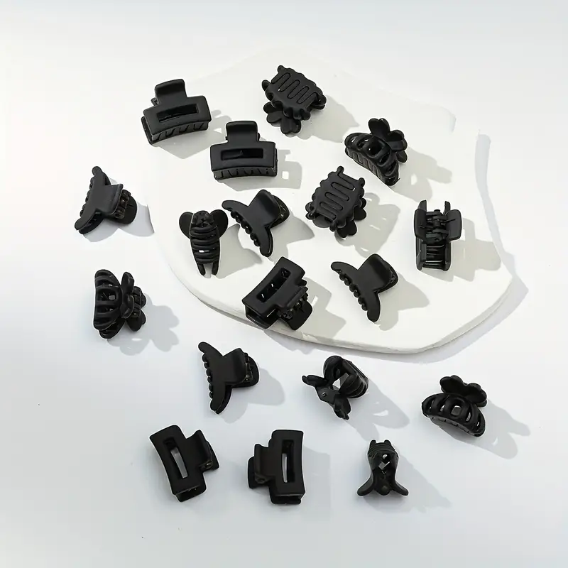 18pcs of small size black hairpins hairstyle fixed hairstyle hairstyle womens braid grab hairpins Product details 3
