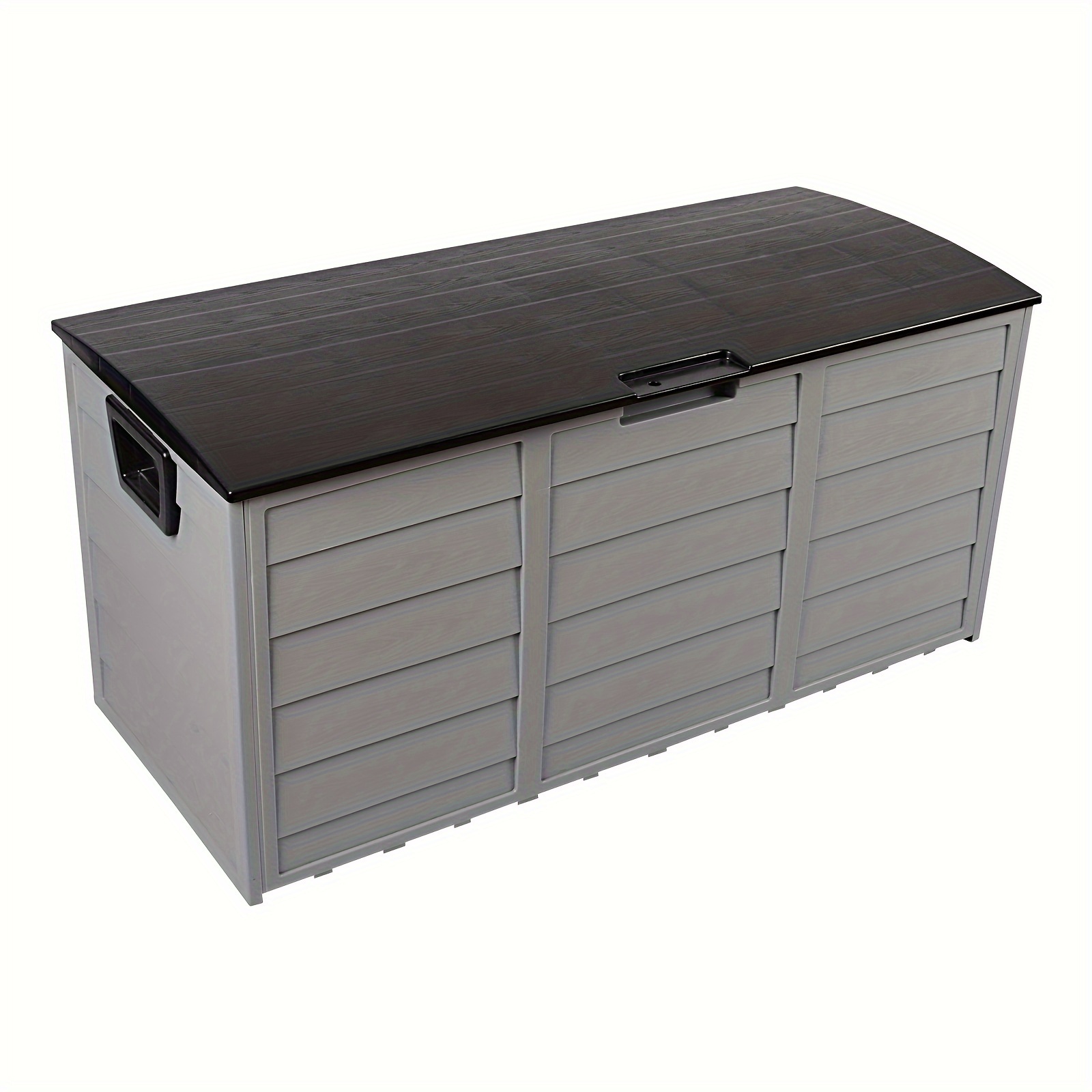 

75gal 260l Outdoor Garden Plastic Storage Deck Box Chest Tools Cushions Toys Lockable Seat