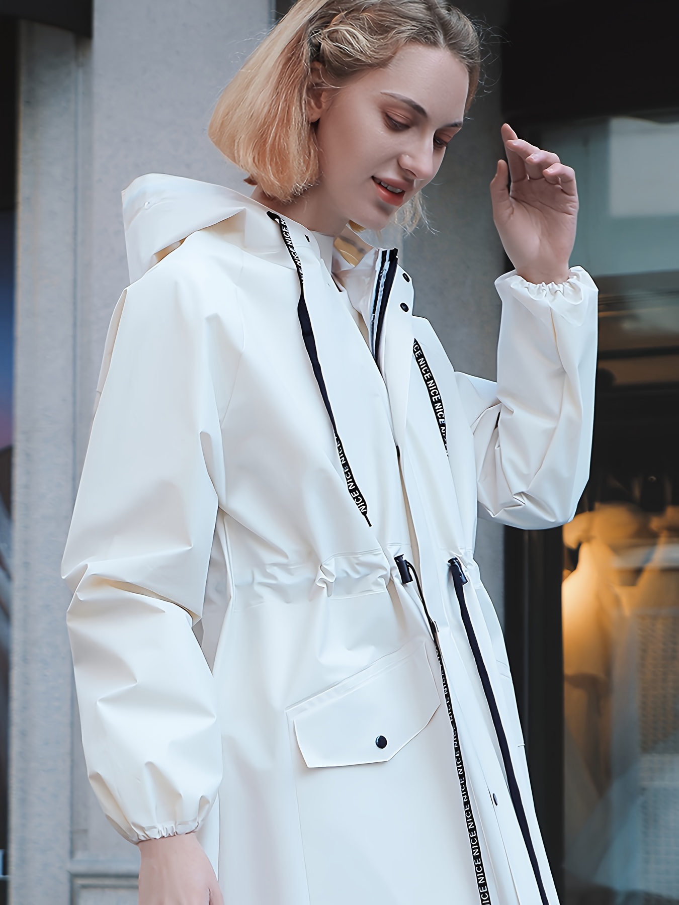 Damen Mantel Mit Langen Ärmeln - Waterproof & Leger | Große Größen | Mit Durchgehendem Reißverschluss