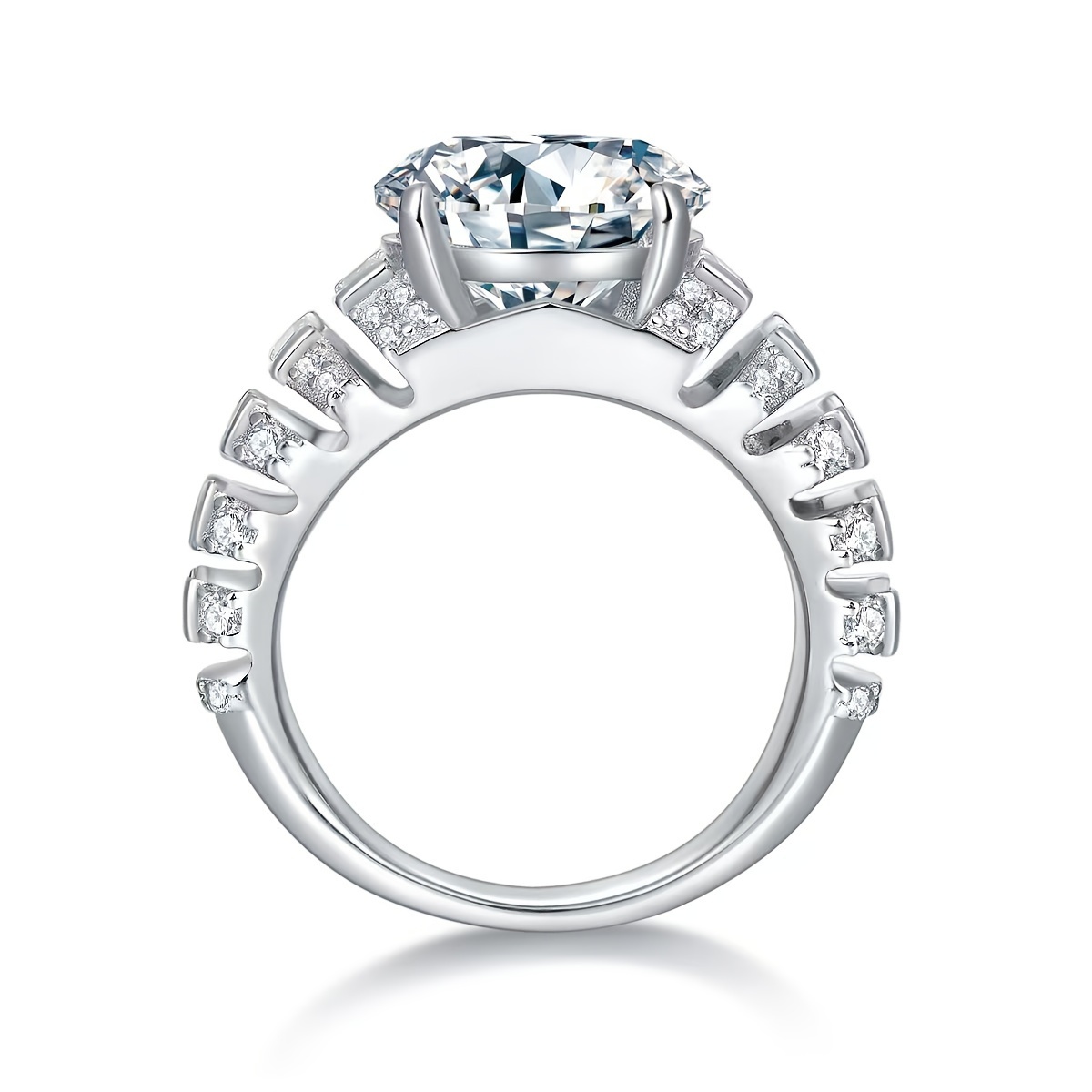 Deluxe 5 Carat Moissanite Men's Ring in S925 Sterling Silver