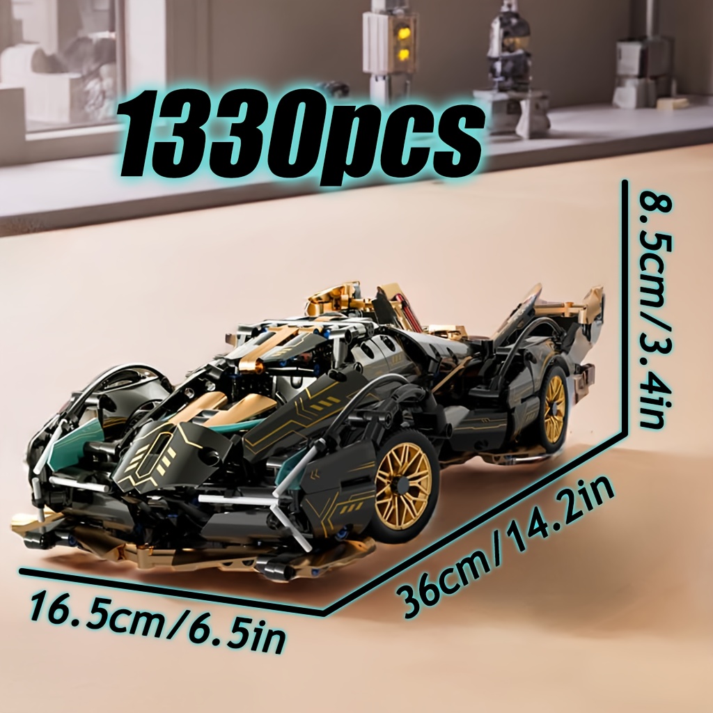 1330pcs Sports Car Model Building Block Set ABS Plastic Toy