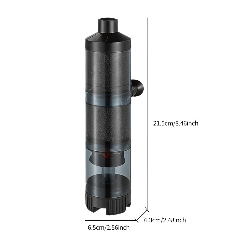 TEMU 8.5-inch Aquarium , Fish Waste Collector, 3-in-1 (filtration, Aeration, Water Circulation), With 3pcs Suction Cups For Aquarium Attachment,