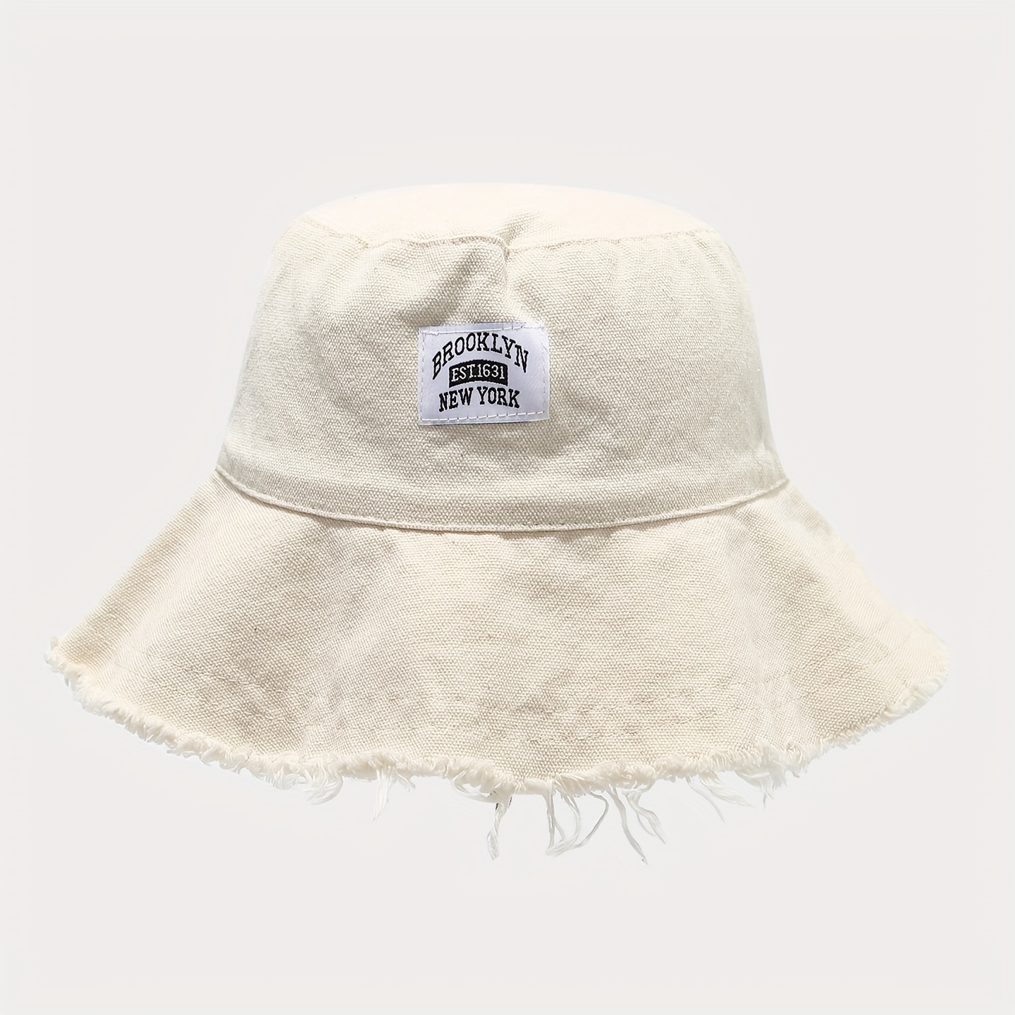 Retro Letter Patch Fisherman Hat, Women's Fashion Trendy Brand Edge Decor Bucket Hat, Outdoor Leisure, Street Style, Sun Hat