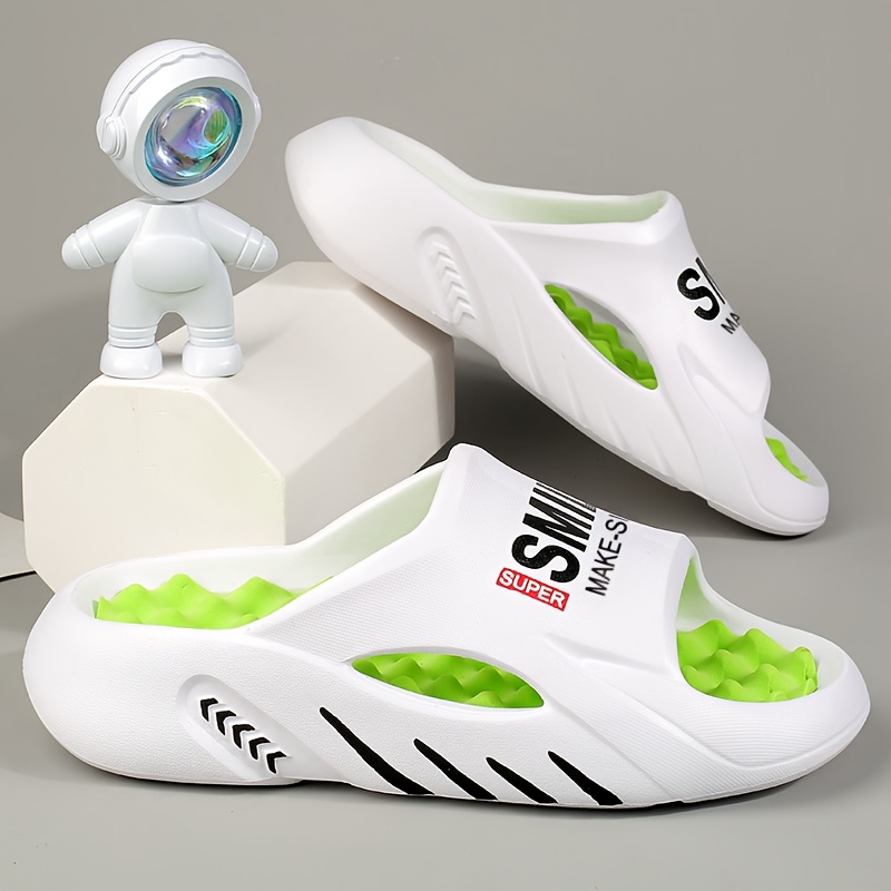 2025 summer unisex outdoor slides non slip eva sandals with   design breathable open toe   for men women durable casual slippers for   and pool   summer sandals home relaxation footwear   design flexible sole construction Product details 1