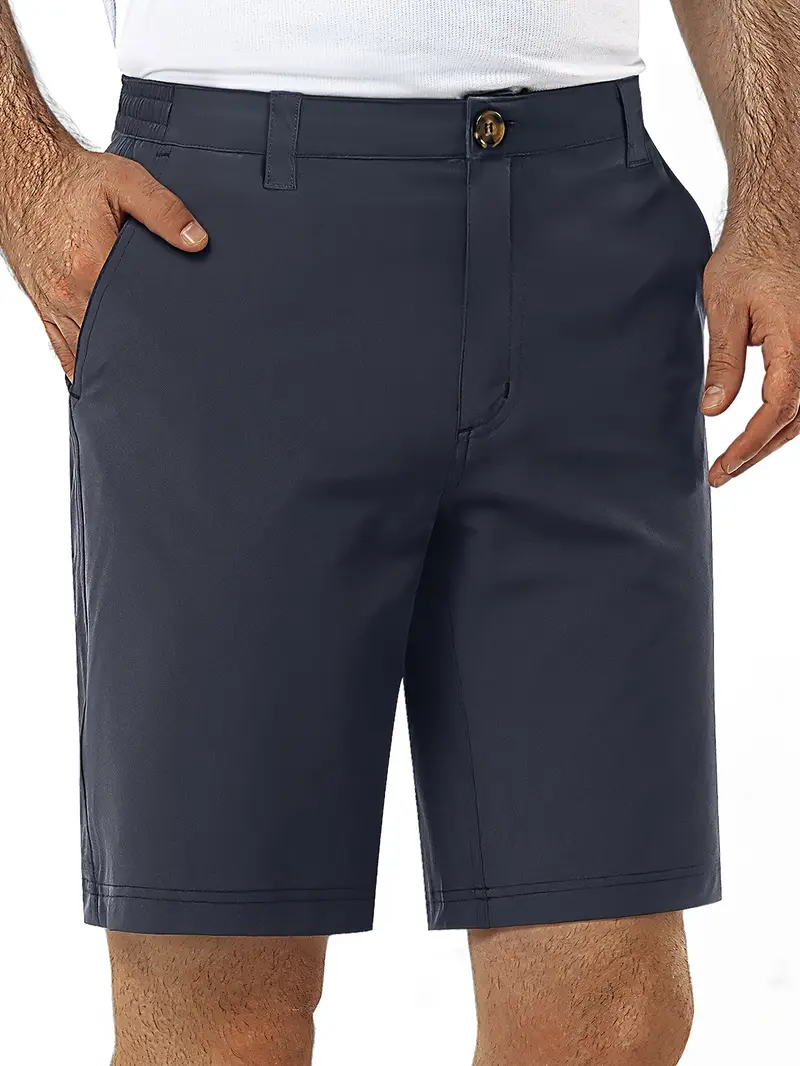 mens dress shorts 9 inch inseam ohmzyzo Men's Golf Shorts 9 Inch Inseam Stretch Casual Work Dress Shorts Quick Dry Summer Athletic Hiking Shorts with Pockets