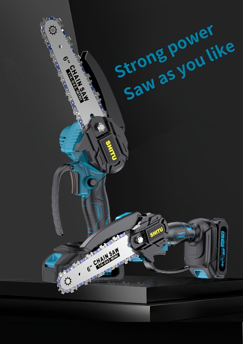 mini chainsaw cordless lightweight portable handheld electric tree cutter with splash lock rechargeable battery and safe trimming for quick cutting of tree branches courtyard household and for man pruning details 0