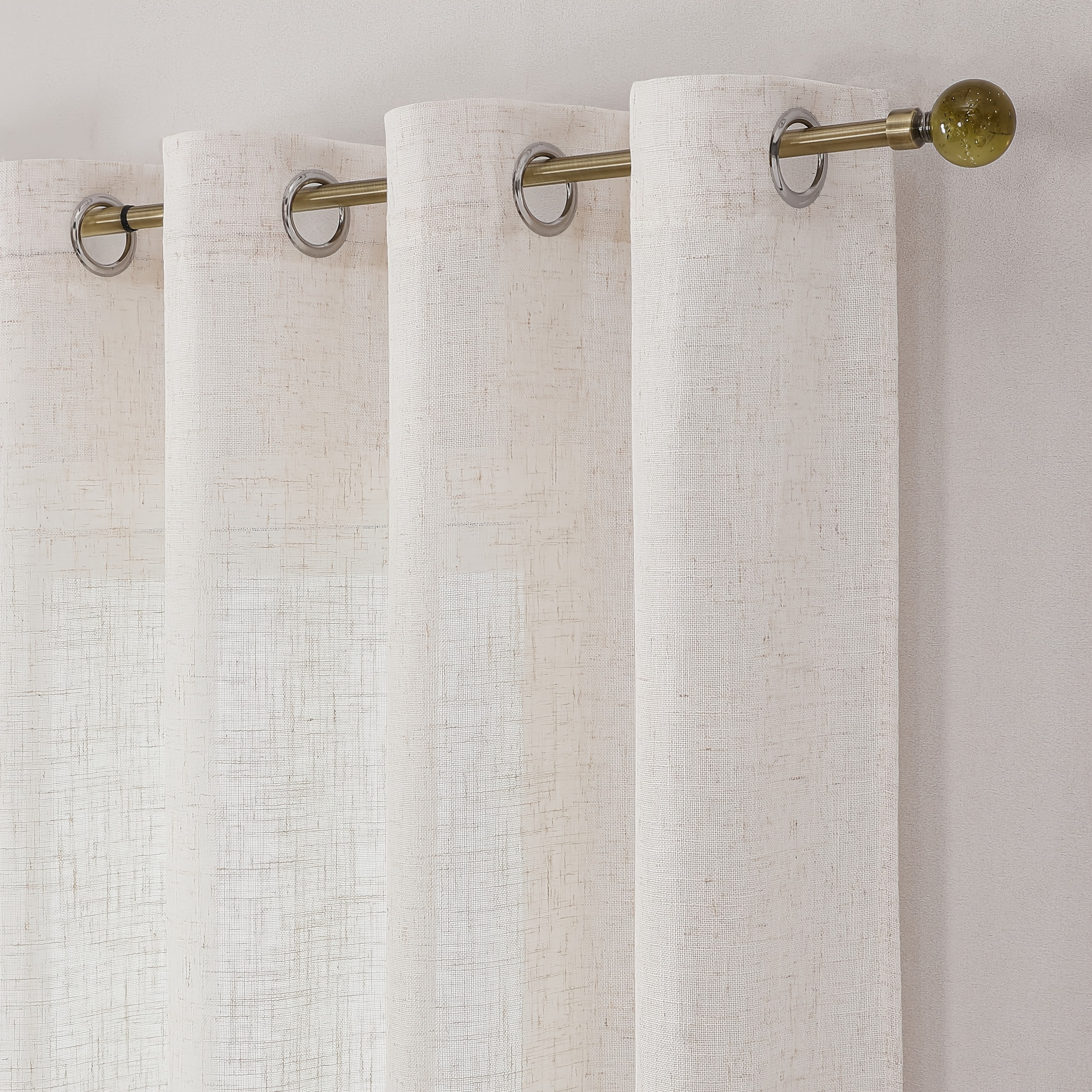 2pcs Large Tassel Sheer Curtains, Light-Filtering but Not See-Through, Window Voile for Privacy, Multiple Sizes, Easy to Install. Suitable for Hotels, Offices, Schools, Rural Churches, Living Rooms, Bedrooms, Kitchens, Balconies, and General Use