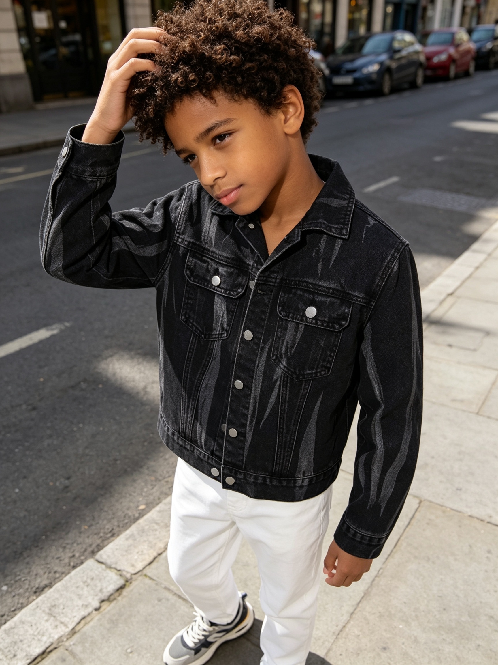 boys denim jacket sold on Temu United States
