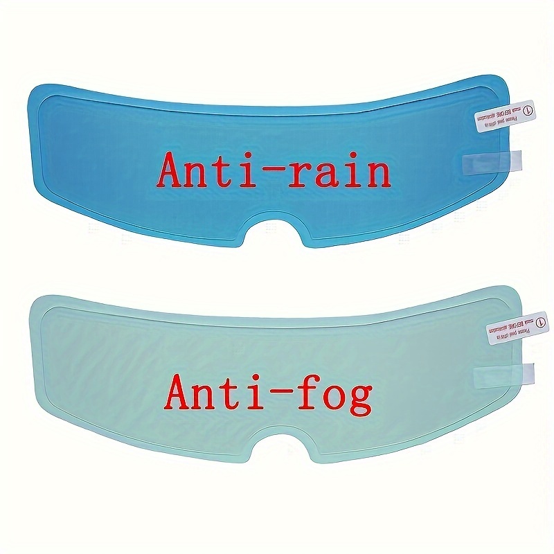 TEMU 1pc Durable Nano-coated Motorcycle Helmet Film - Clear, Rainproof & Anti-fog Safety Sticker Accessory