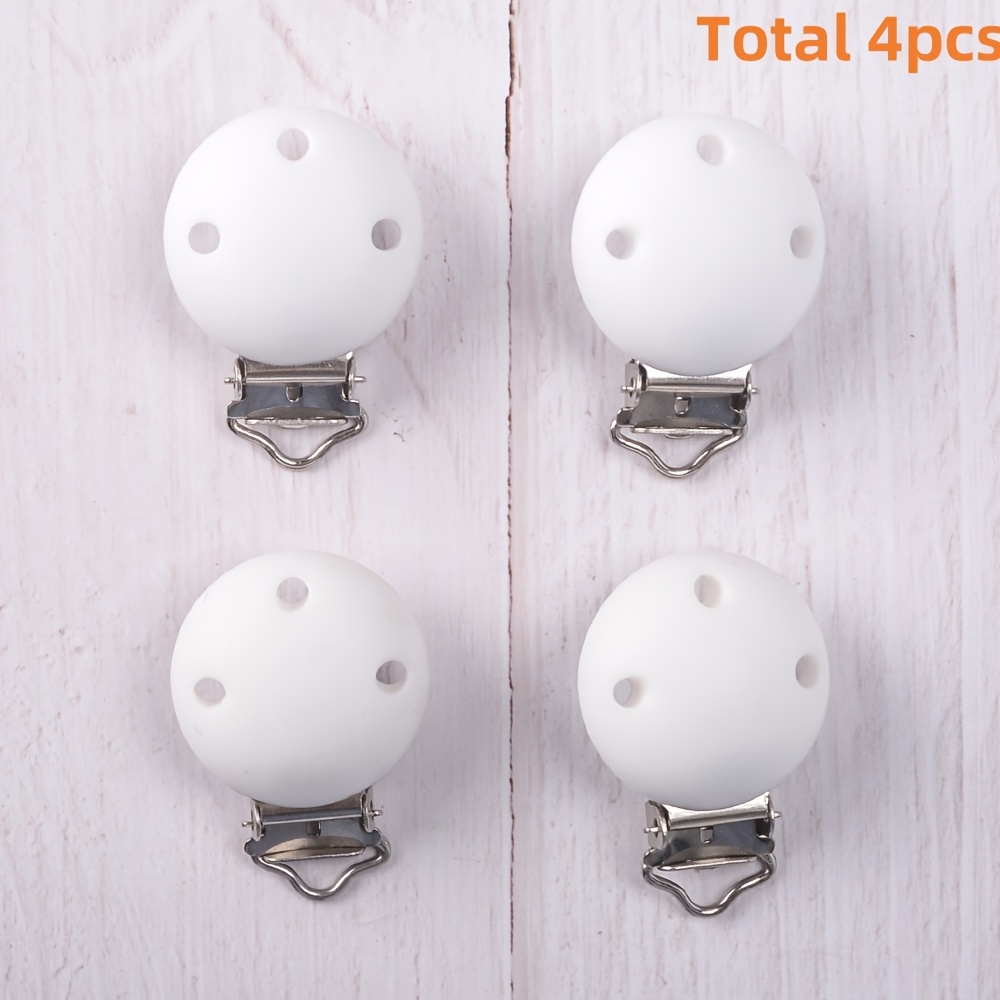 E-shop 4/16 Stück Silikon-Clips, Rundes Dreiloch-Antirutsch-Design, 8 Farben erhältlich, für DIY-Perlenzubehör