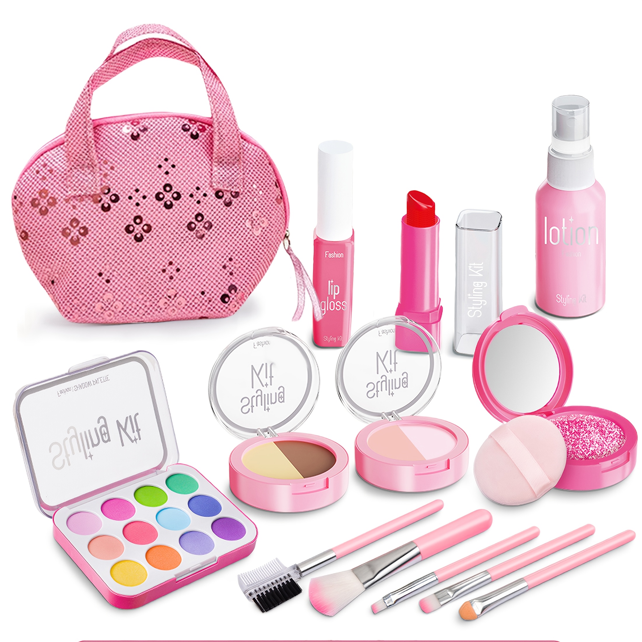 girls playhouse role playing toy makeup game princess handbag set suitable for girls birthday gifts and holiday gifts 0