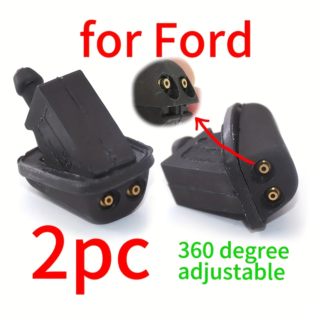 TEMU 2pcs Car Front Windshield Washer Nozzles Windshield Wiper Sprayer For Ford Focus Mk2 Mk3 2005-2012 2001-2008