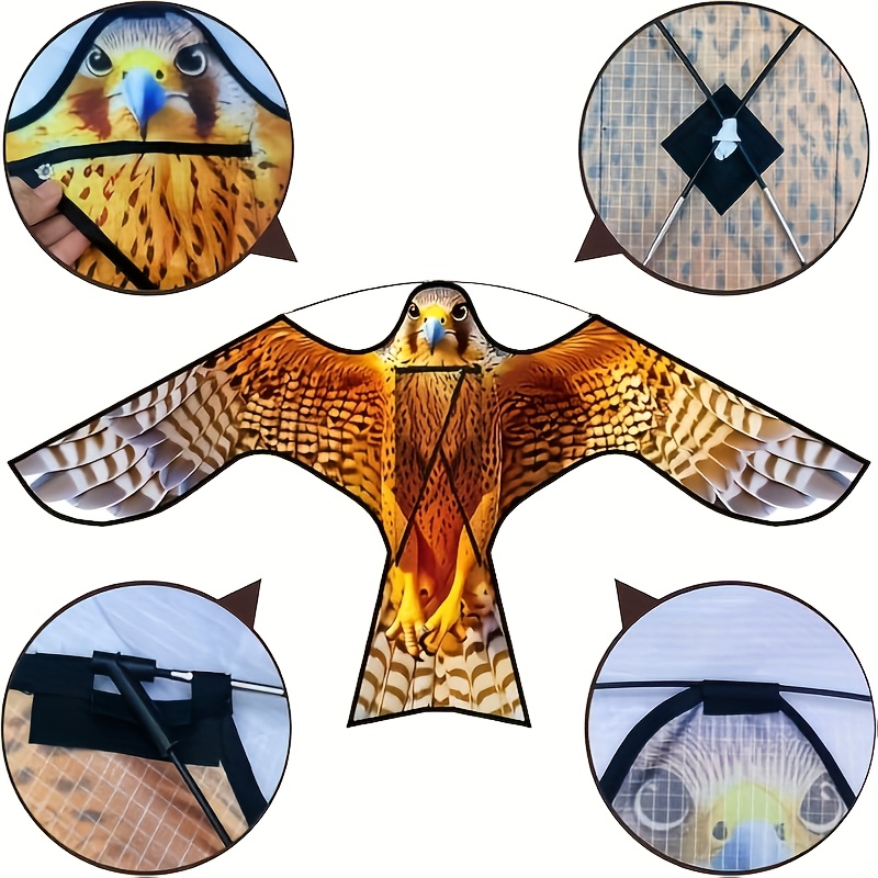 Eagle Flying, With Pole For Crop Farm Protection, Bird Flying With 4-meter Pole And Accessories, Bird Repellent For , , And