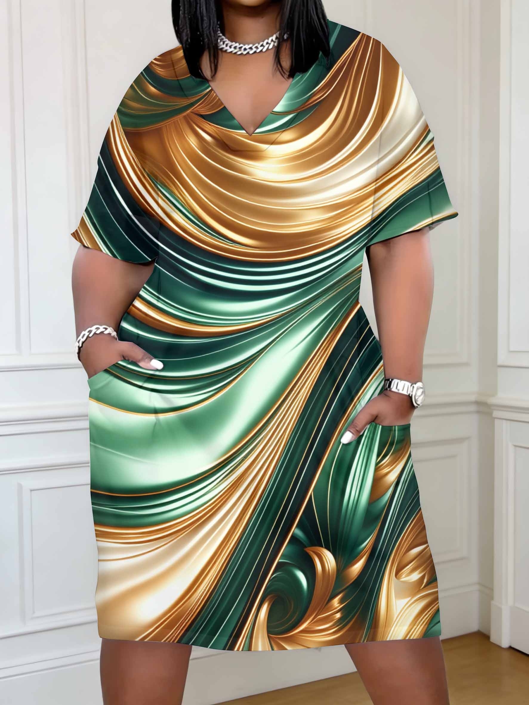 temu green dresses Kennedy Chiffon Convertible Dress main image 0