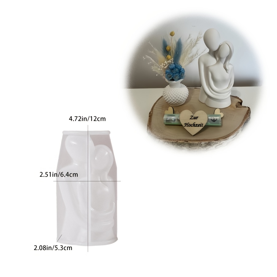 TEMU Stampo in Resina SILIKE LUFEI DIY per Coppie - Cuore Irregolare in Silicone/Gesso/Candela, Regalo di Matrimonio/Anniversario, Decorazione Casa e
