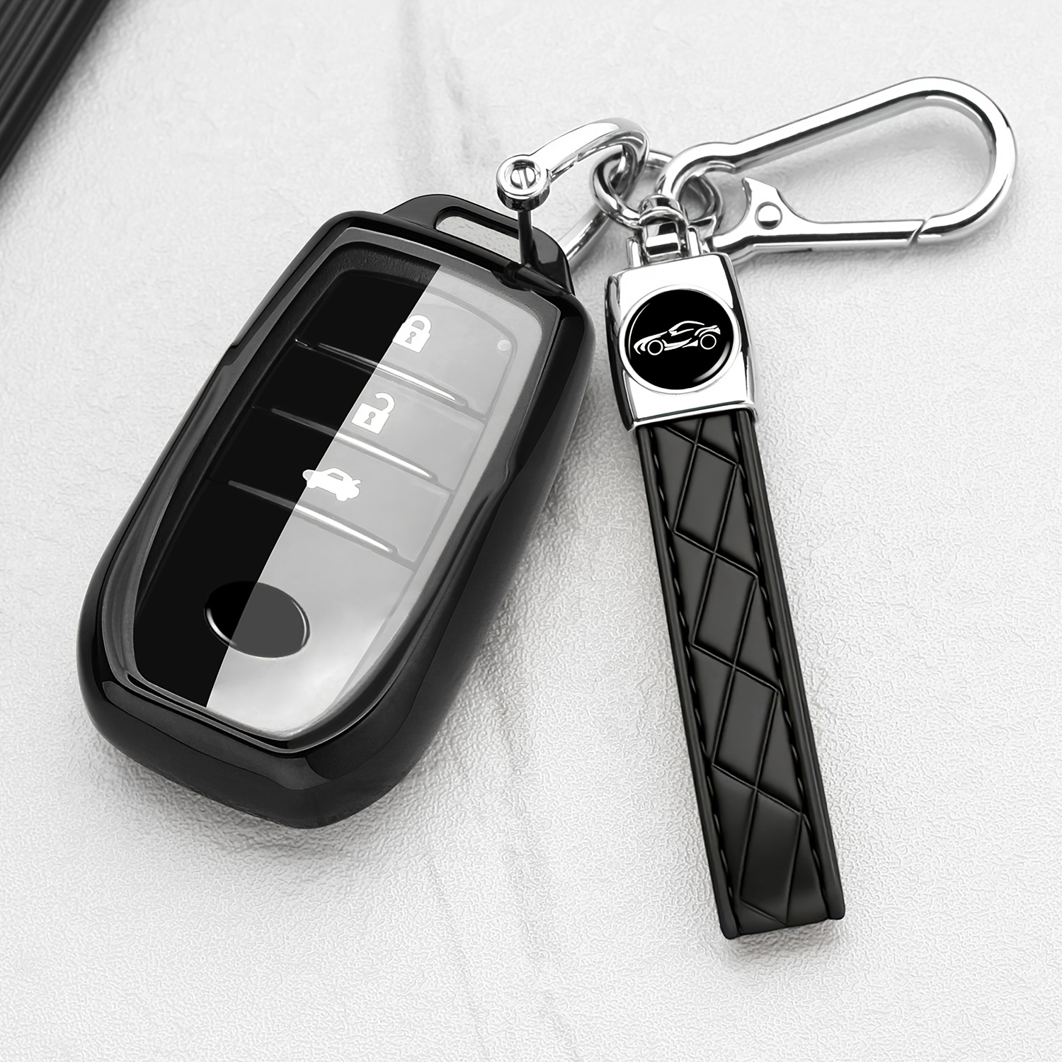 TEMU Suitable For Remote Key Cases, Made Of Soft Tpu Material. For Models Including Rav4, Crown, Hilux, , Camry, Land Cruiser, Prime, , Tacoma,