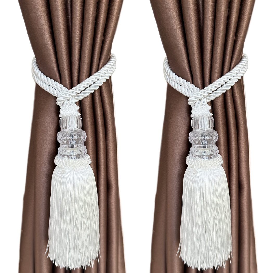 TEMU 2pcs Easy And Modern Curtain Tie Ropes, Curtain Rings, Tie Straps, Curtain , Hanging Balls – Curtain Additions And Ornaments, Suitable For Home,