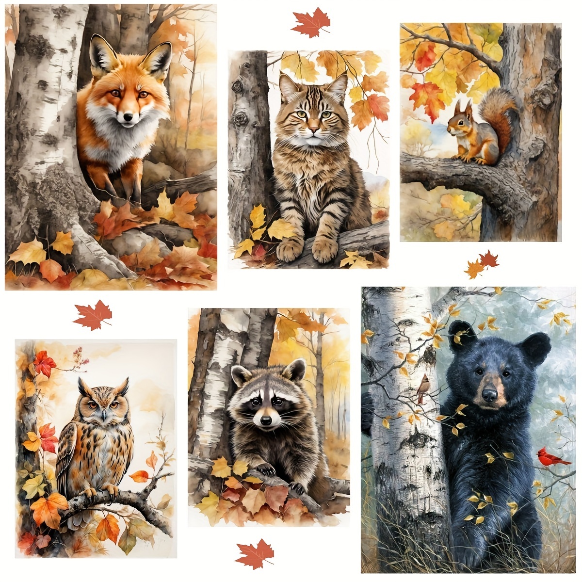 

Autumn Forest Animals Diamond Painting Kit For Beginners, Round Acrylic 5d Crystal Mosaic Artwork, Indoor Wall Decor Craft Set, Easy Diy Numbered Design, 30x40cm/12x16inch, Ideal Creative Gift