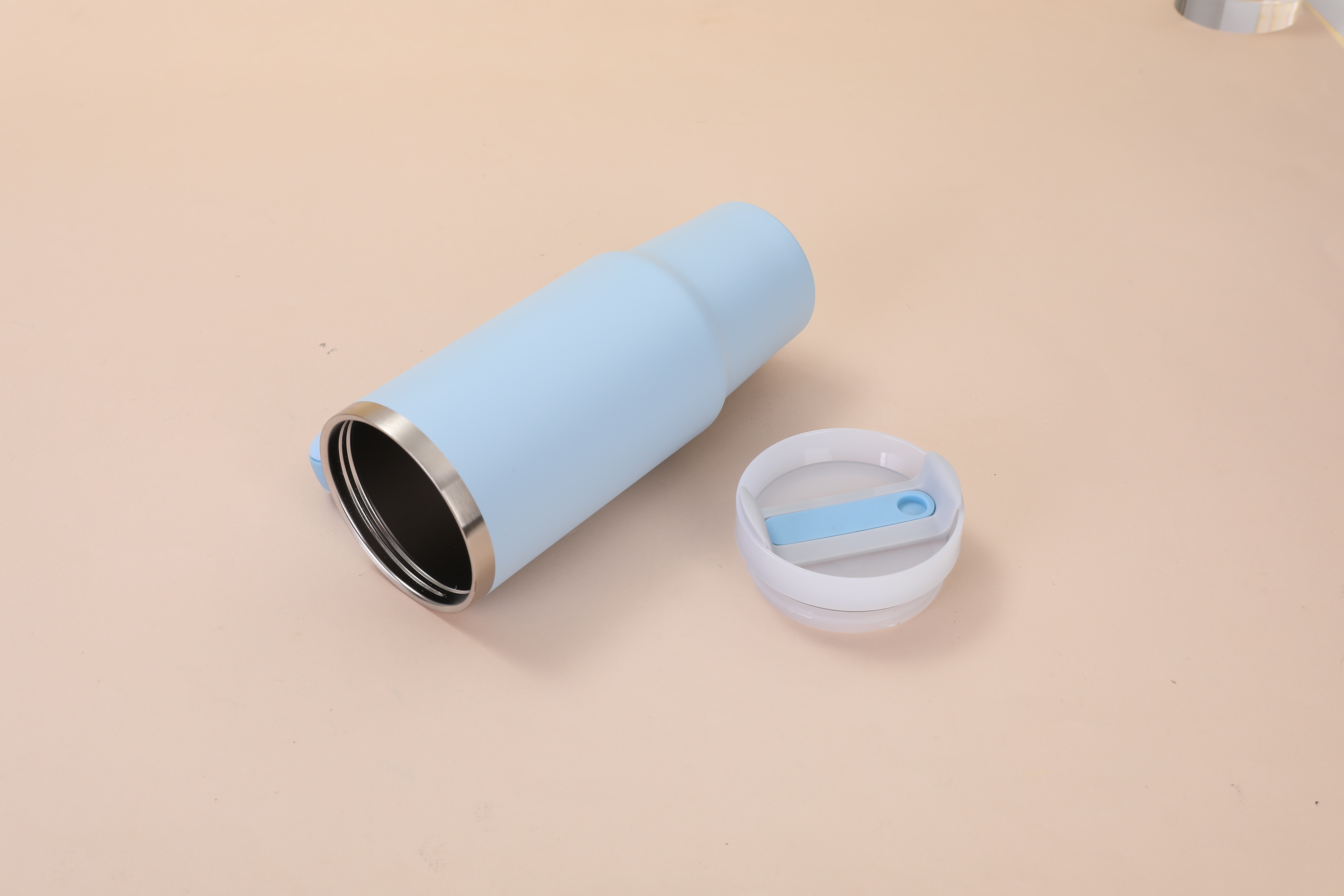 1pc insulated stainless steel tumbler with straw and handle durable reusable cup for hot cold drinks   car travel outdoor activities and gifts for holidays and birthdays travel drinkware modern tumbler insulated cup details 3