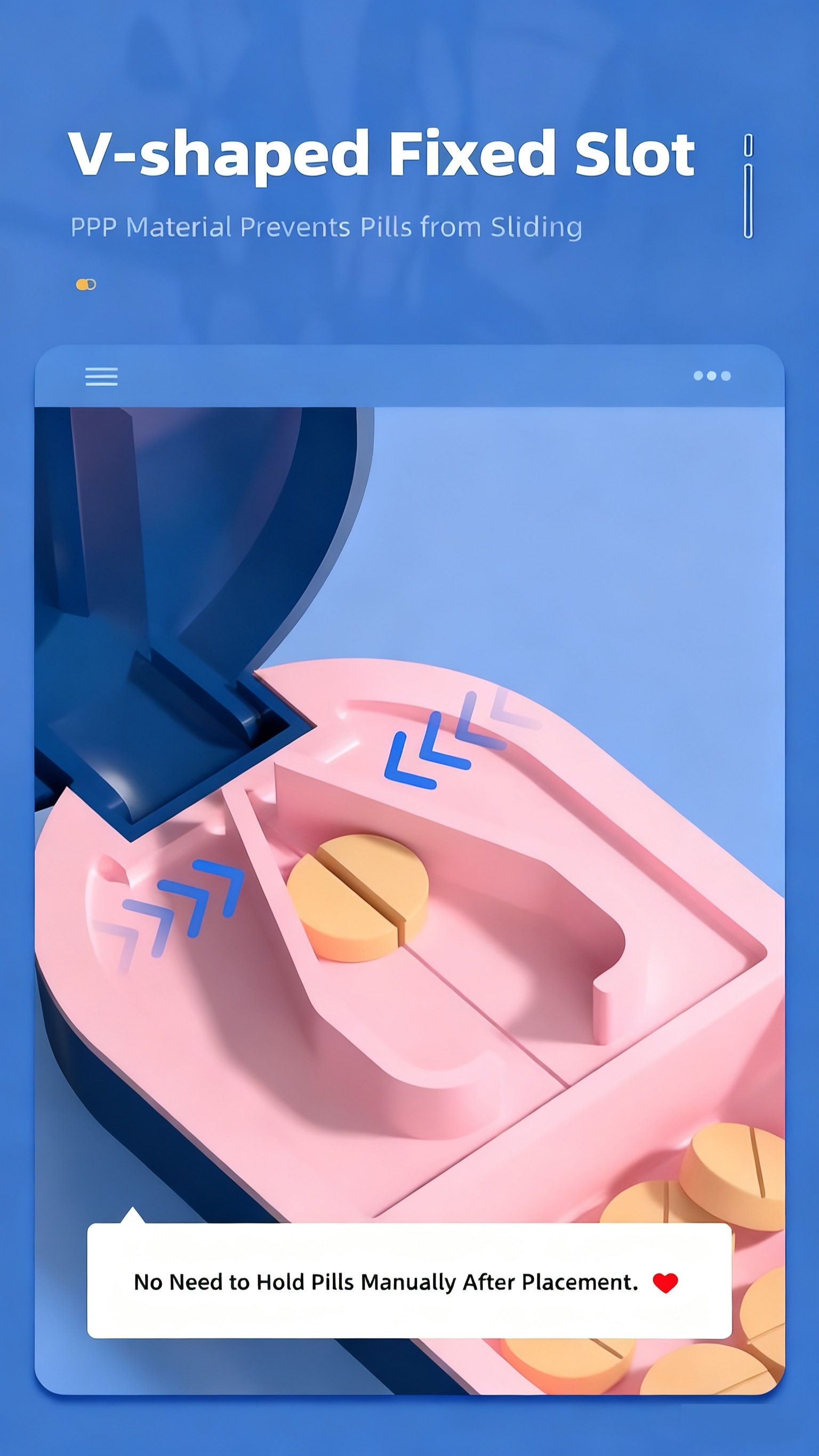 1pc portable 1     precision pill cutter medicine and vitamin tablet splitter and storage box Product details 5