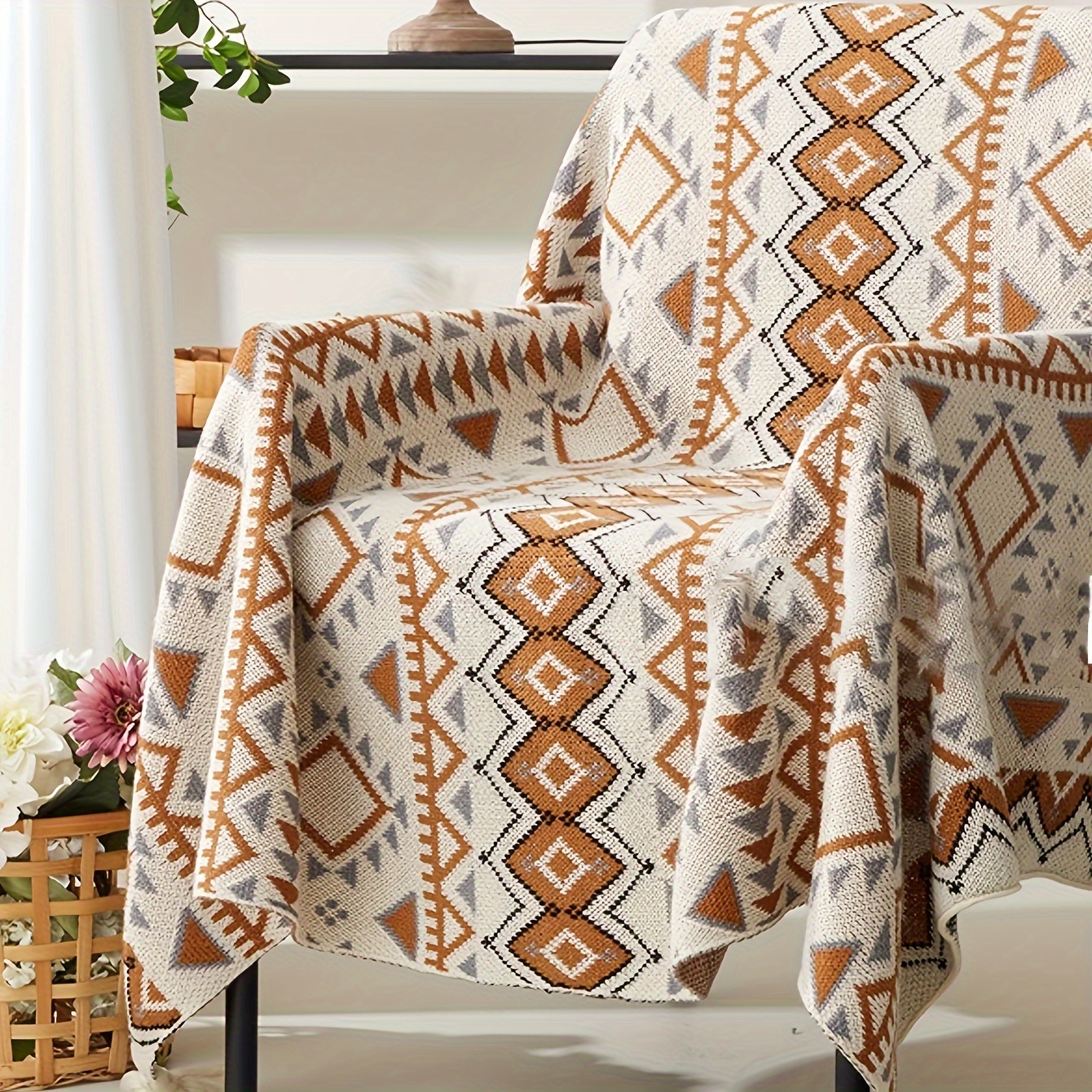 

Soft & Cozy Navajo-inspired Sofa Throw Blanket - Perfect For Bedroom, Dorm, And Living Room Decor - Machine Washable Pillows For Couch Couch Pillows For Living Room