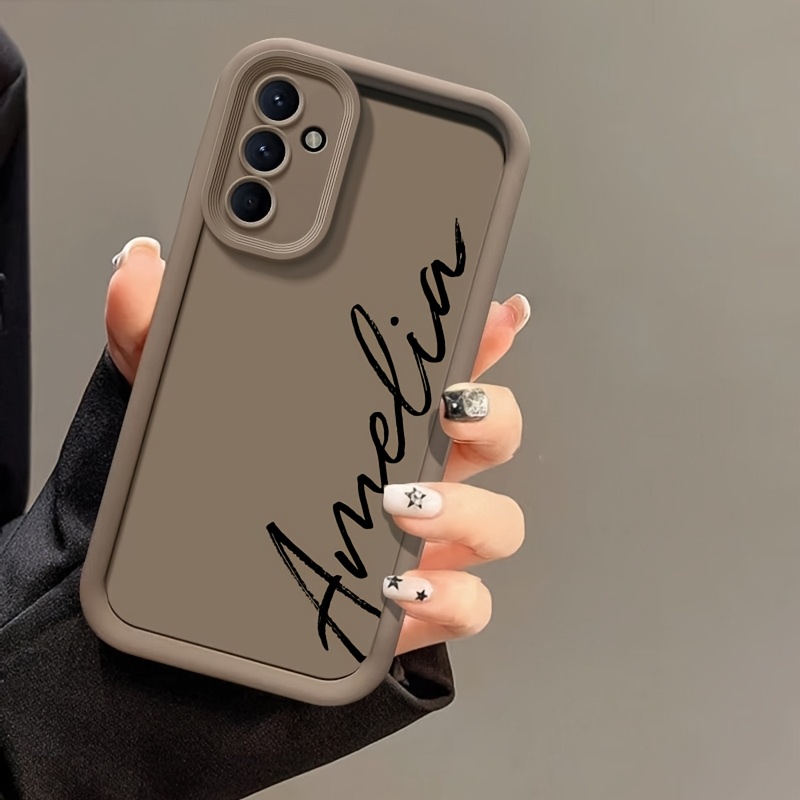 TEMU Personalized Phone Compatible With Galaxy S25 S24 S23 S22 S21 S20 Fe A56 A55 A54 A53 A52 A35 A34 A15 A14 A13 4g 5g Stylish Solid Luxury Ins