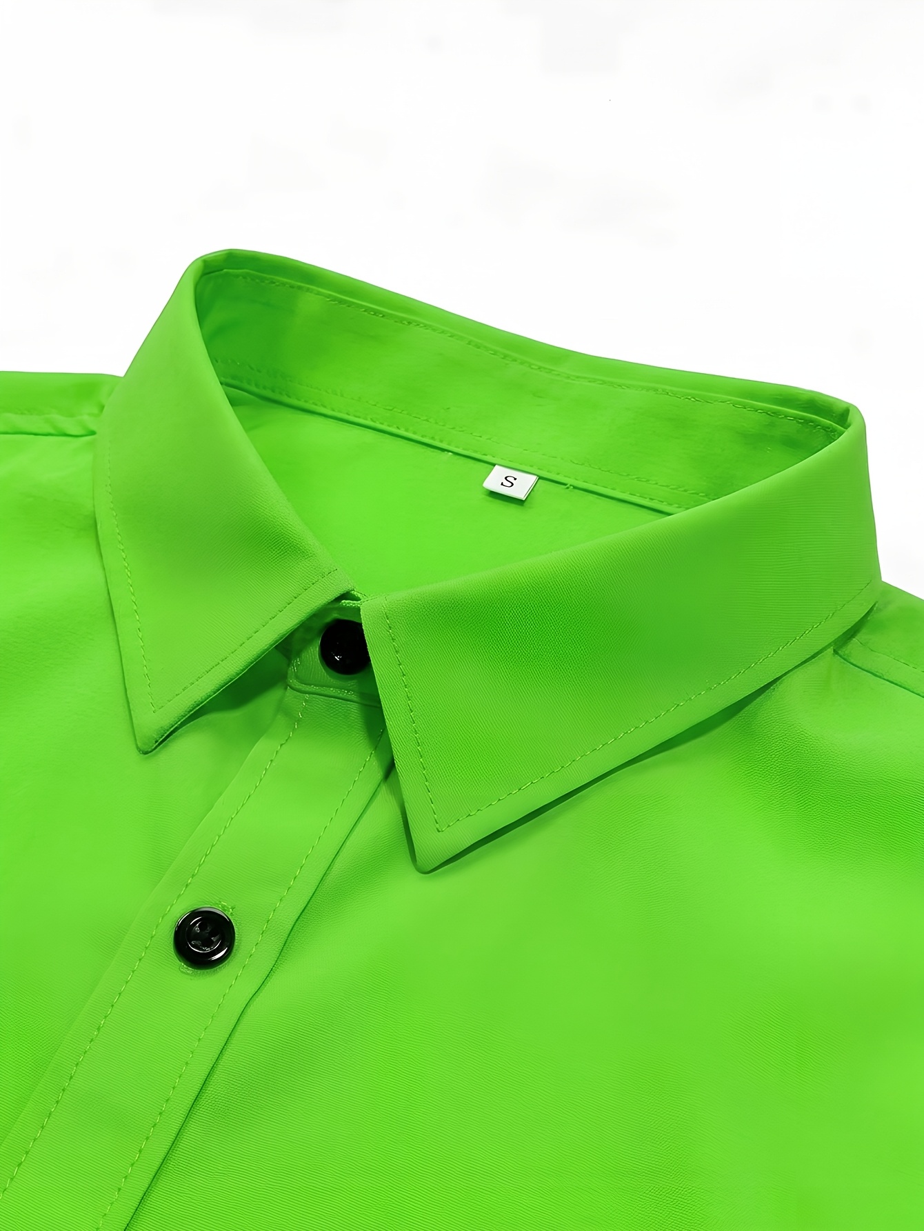 mens neon green dress shirt formal fluorescent green Smock