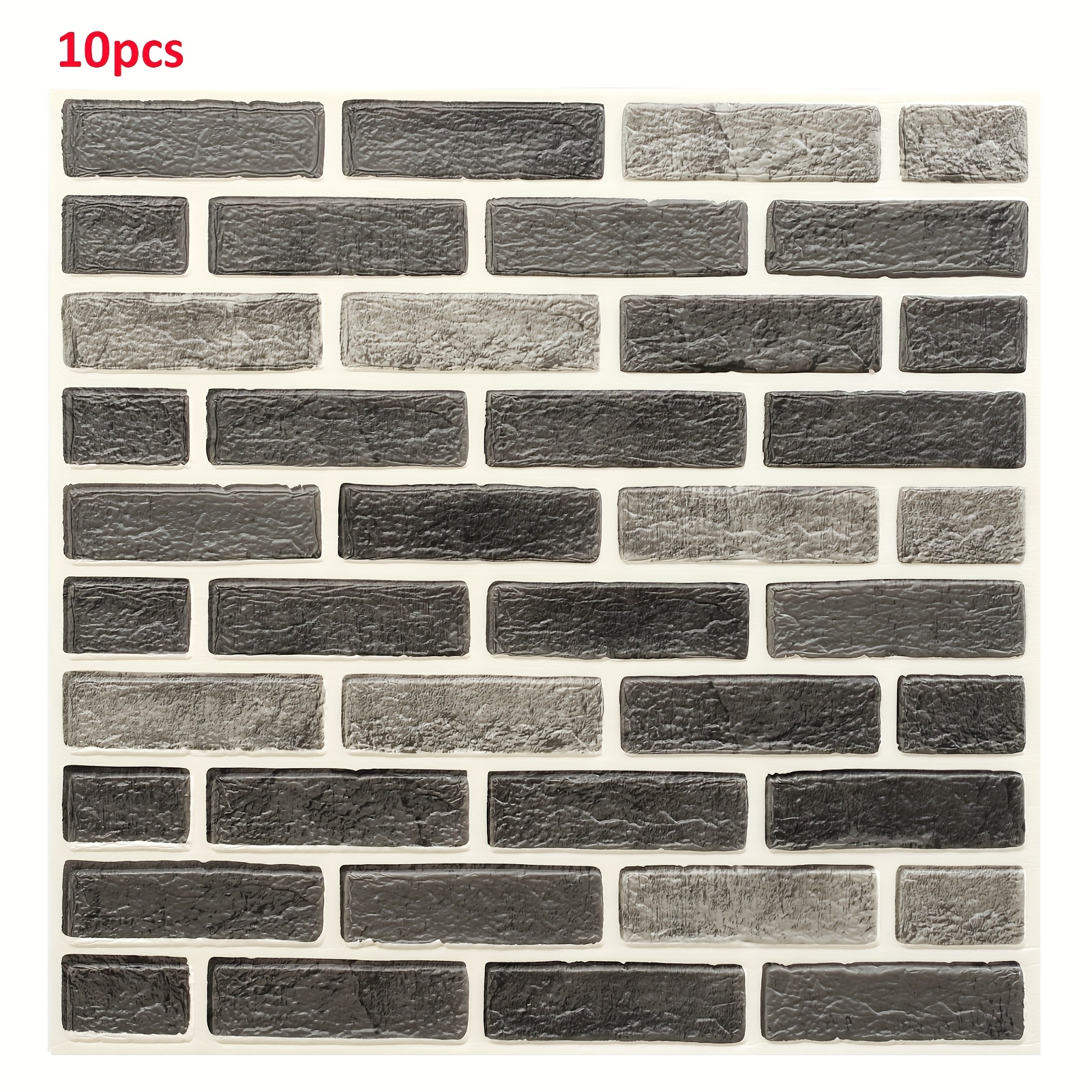10-sheet Pack Self-adhesive Wall Stickers Waterproof 3d Stereoscopic Living Room Bedroom Background Wall Decoration Wallpaper Stickers Removable 68cm X 68cm
