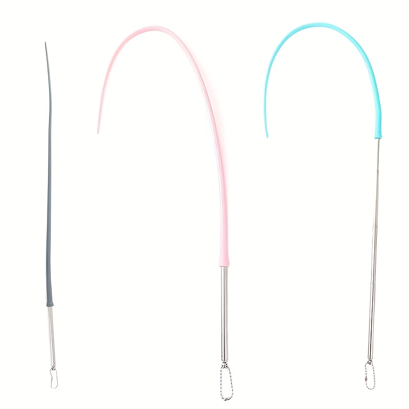 Random Color Retractable Rod Cat Teaser Stick Silicone Mouse Tail Cat Rod, Without Battery