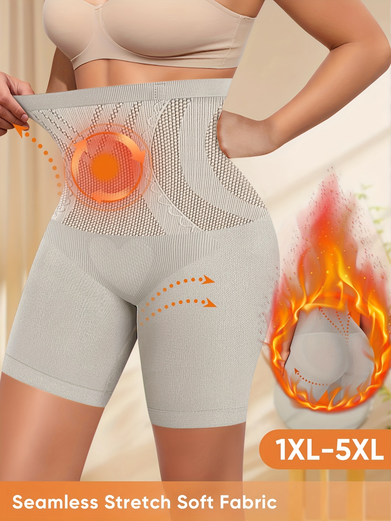 1 pack high waist tummy control shaping   lifting seamless womens underwear briefs boyshorts adjustable shaping panties