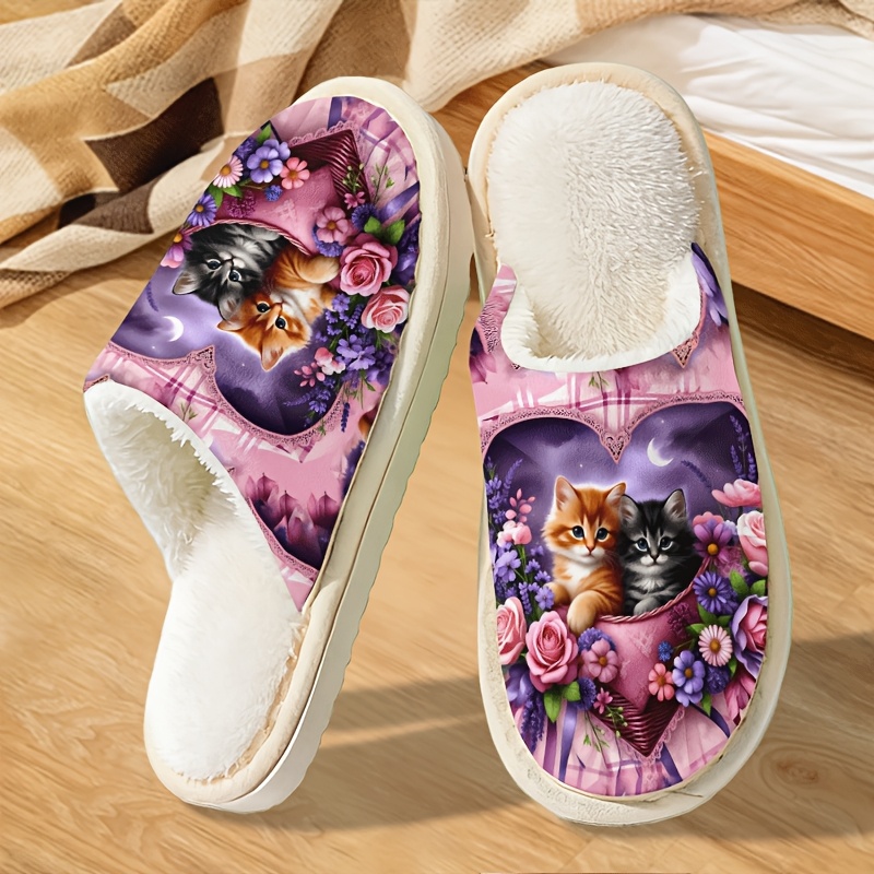 TEMU Plush Slip- Slippers With Thick Sole & Cushioned - Soft Indoor Suitable For Home, Vacation, All- Wear, Machine Washable Cozy Sneakers For Daily