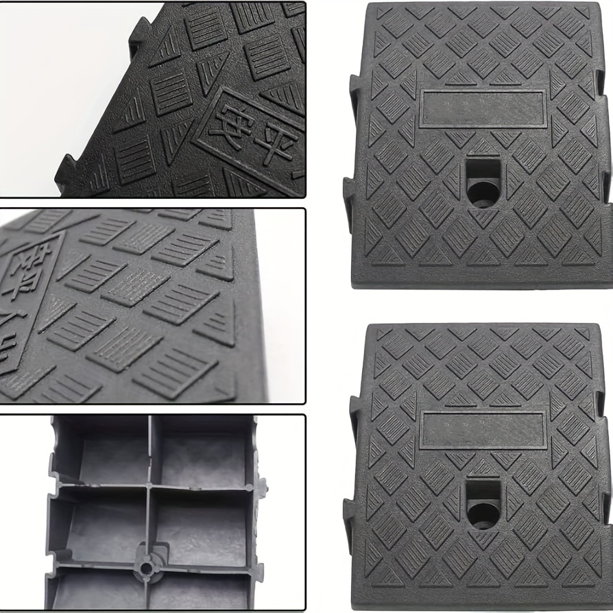 1 парче пренослива рампа за праг 25x27x7cm со прицврстување, погодна за врати, инвалидски колички, мотоцикли, скали, товарни платформи, тротоари, и велосипеди детали 8