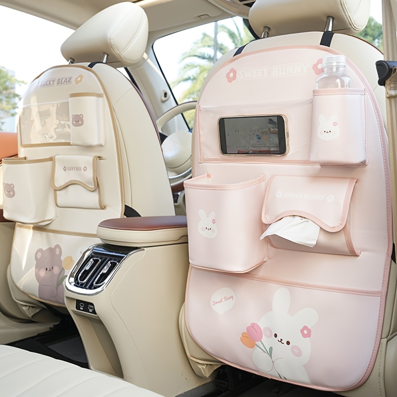 

Car Seat Back Storage Bag, Cute Mounted Storage Bag, Creative Multifunctional Anti Dirt Protection Pad.